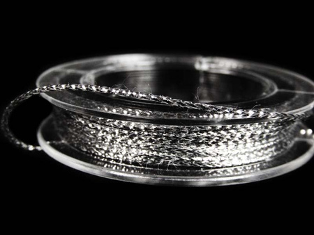 Sznurek 1mm metalizowany srebrny