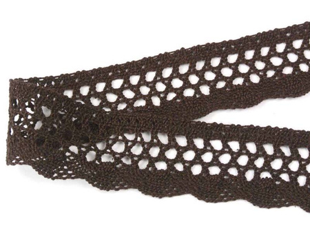 Koronka 3,5cm bawełniana brąz