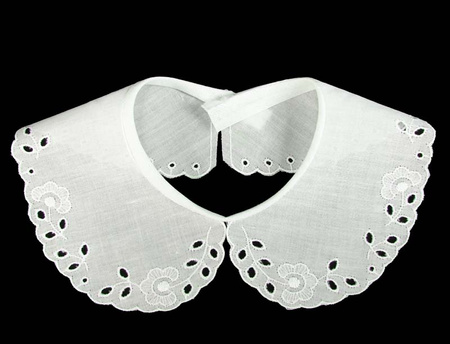 Kołnierzyk młodzieżowy haft bawełna biały