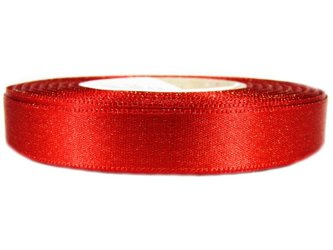 Wstążka 15mm atłas REXOR czerwona