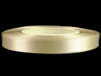 Wstążka 10mm atłas jasny beż