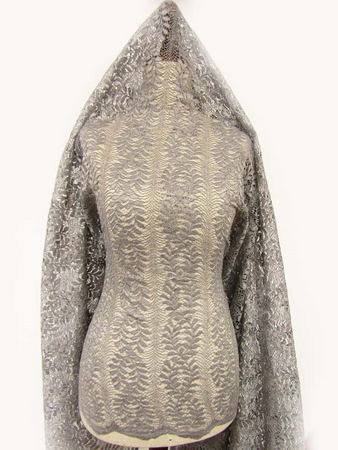 Koronka 135cm stabilna popiel