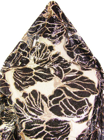 Tkanina 150cm tiulowa z cekinem czarna