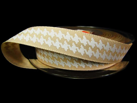 Wstążka 15mm tafta PEPITO krem