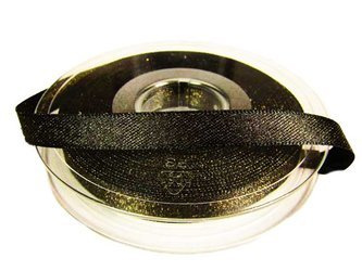 Wstążka 10mm atłas REXOR czarna