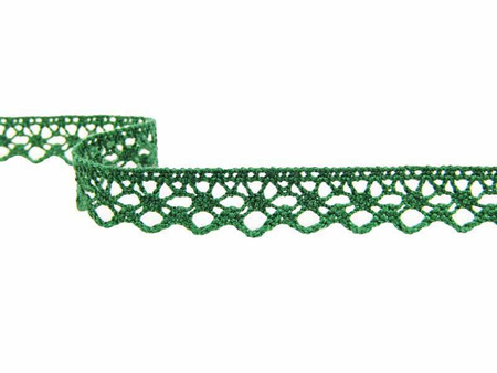 Koronka 1,2cm bawełniana ciemnozielona