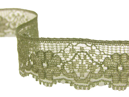 Koronka 2cm stabilna khaki