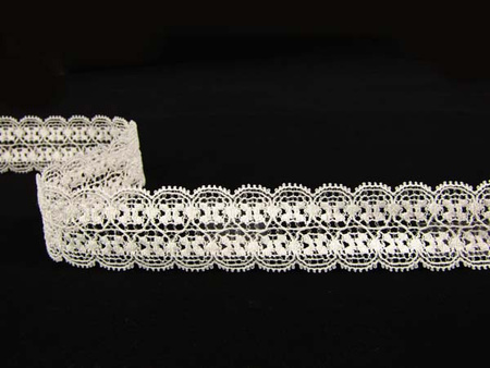 Koronka 3,5cm elastyczna kość słoniowa