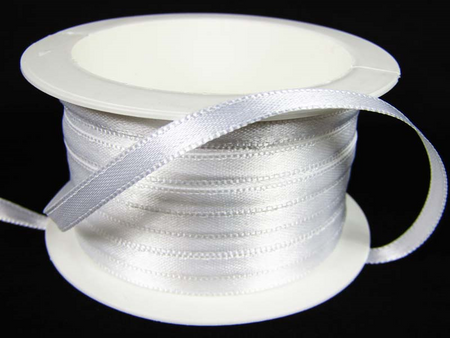 Wstążka 5mm atłas biała
