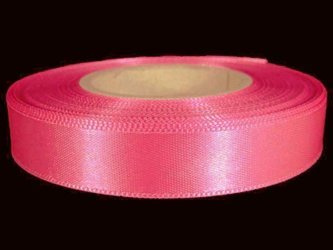 Wstążka 15mm atłas neon róż