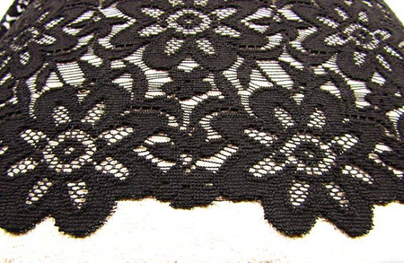 Koronka 150cm poliesterowa czarna