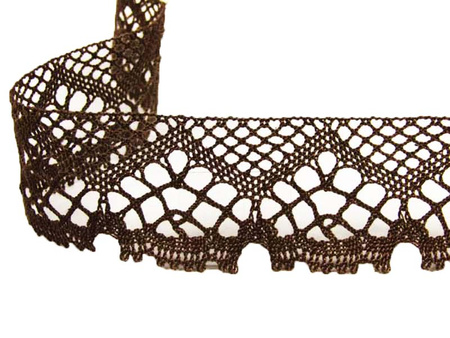 Koronka 4,5cm bawełniana brąz