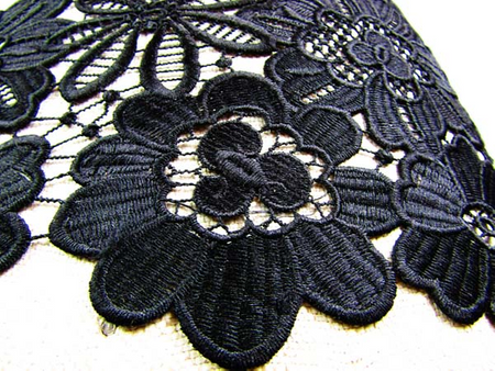 Wstawka 16cm gipiurowa poly czarna