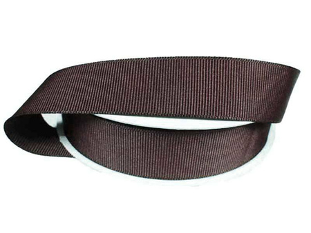 Taśma 21mm ryps poliestrowa brąz