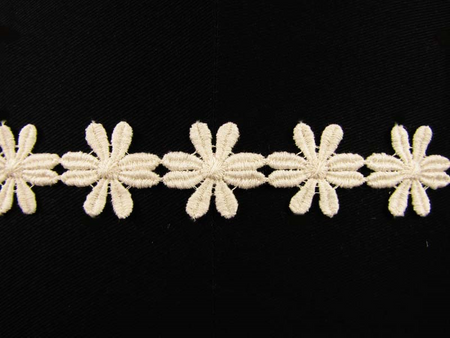 Wstawka 3cm bawełniana STOKROTKA natural