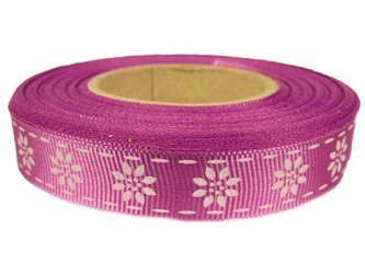 Wstążka 15mm ryps KWIATEK wrzos