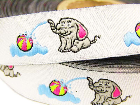 Taśma 15mm żakard SŁONIK