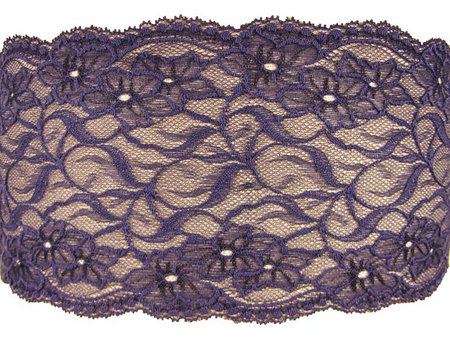 Wstawka 15cm elastyczna fiolet