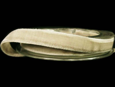 Aksamitka 10mm dwustronna beż