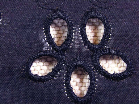 Koronka haft angielski granat