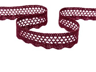 Koronka 3,5cm bawełniana bordo