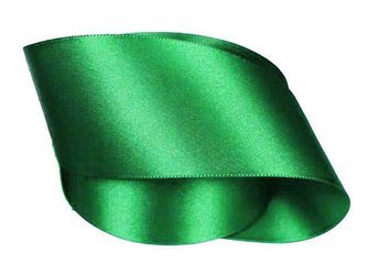 Wstążka 50mm atłas zielona