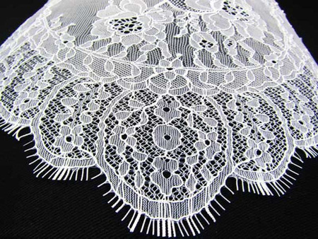 Koronka 140cm tiulowa podkład biała