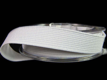 Guma 15mm tkana biała