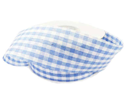 Wstążka 40mm cięta KRATKA błękitna