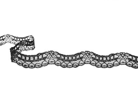 Koronka 1,5cm stabilna czarna