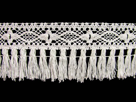 Taśma 7cm FRĘDZEL bawełna biała