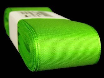 Wstążka 40mm tafta neon zielona
