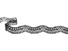 Koronka 1,5cm stabilna czarna