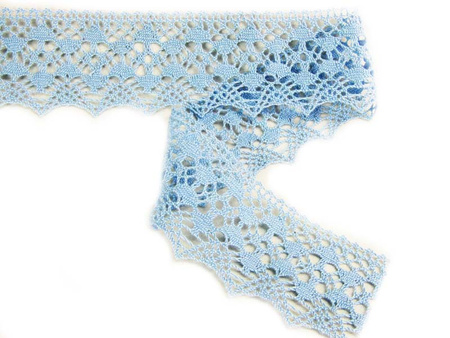 Koronka 4,8cm bawełniana błękitna