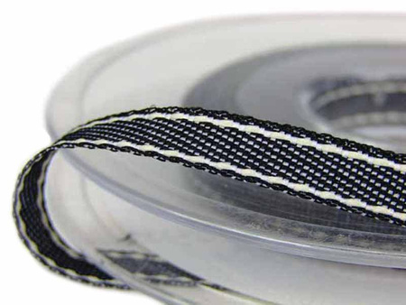 Taśma 7mm tkana DENIM czarna