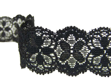 Wstawka 2,5cm elastyczna czarna