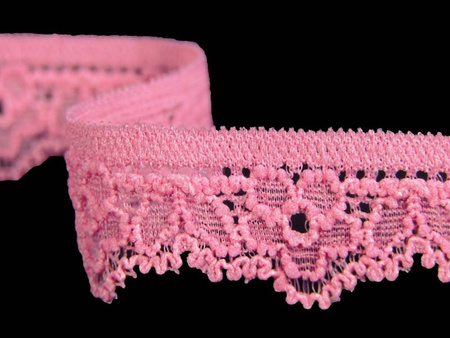 Koronka 1,7cm elastyczna róż brzoskwiniowy