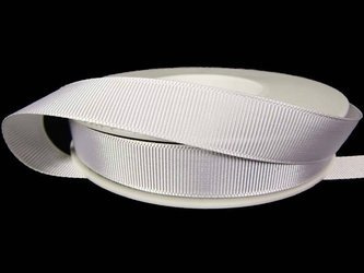 Taśma 15mm ryps poliestrowa biała