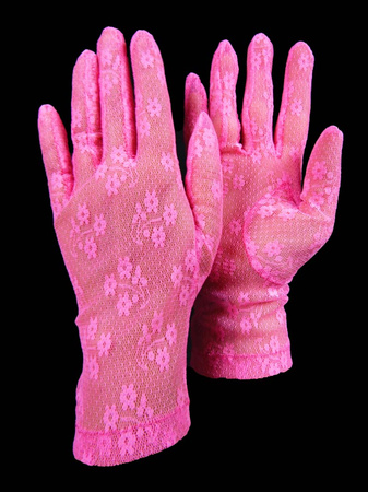 Rękawiczka KORONKA neon róż