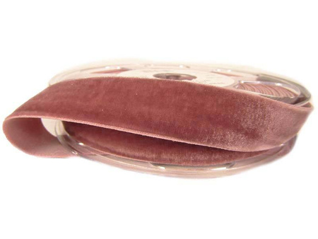 Aksamitka 22mm elastyczna antyczny róż