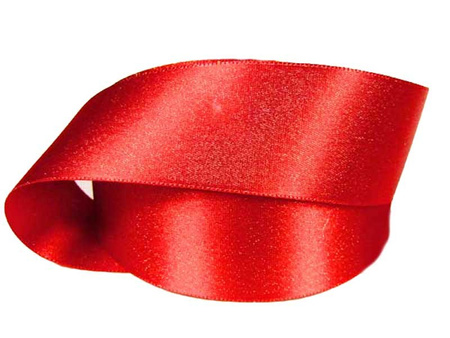 Wstążka 40mm atłas REXOR czerwona