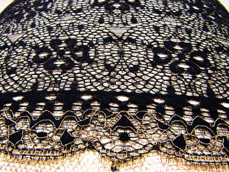 Wstawka 18cm elastyczna czarno-złota