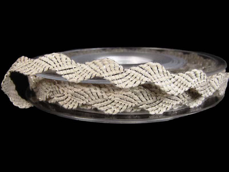 Taśma 11mm zygzak bawełna ecru