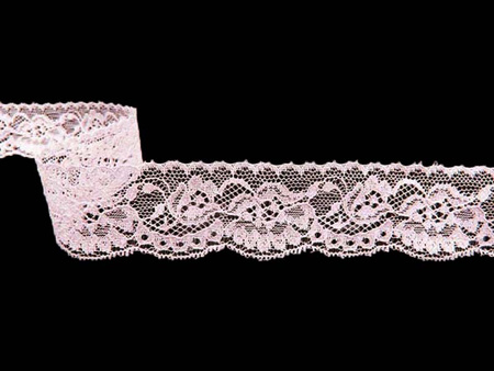 Koronka 3,5cm stabilna jasny róż