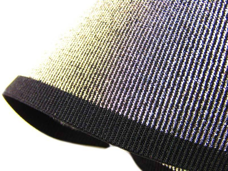 Guma 50mm tkana lurex czarno_srebrna