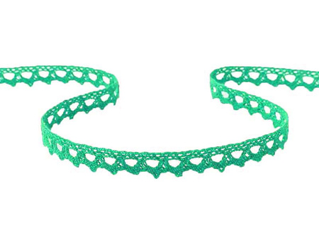 Koronka 0,8cm bawełniana zielona szmaragd