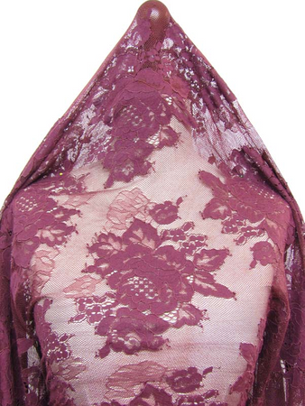 Koronka 155cm stabilna bawełna-poliamid red bean