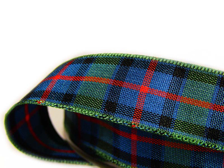 Wstążka 16mm kratka szkocka Flower of Scotland