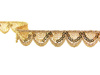 Koronka 1,3cm metaliczna antyczny złoty