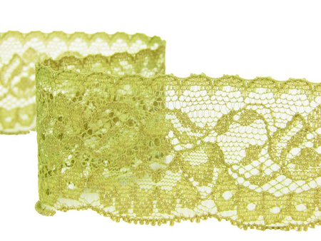 Koronka 3,5cm stabilna oliwka